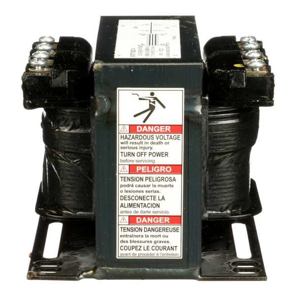 Square D Control Transformer, 150 VA, Not Rated, 55°C, 24V AC, 208V AC - 9070T150D14