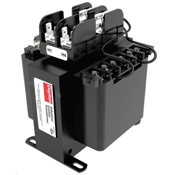Dayton Control Transformer, 50 VA, 80°C, 24V AC, 208/240/277/380/480V AC - 31EJ28