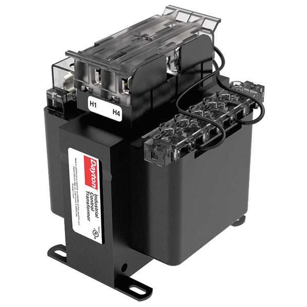 Dayton Control Transformer, 500 VA, 80°C, 24V AC, 208/240/277/380/480V AC - 31EJ33