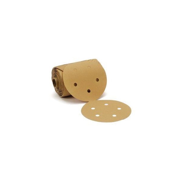 Rollo de discos 3M StikitTM Gold D/F, 01623, 5 pulgadas, P220A, 175 discos por rollo, 175PK - 7100080109.