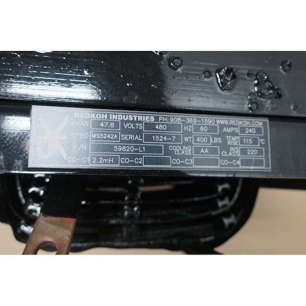 Redkoh Industries Ms5242A 1Ph 478Kva 480VAc Voltage Transformer, 59820L1 - 59820-L1