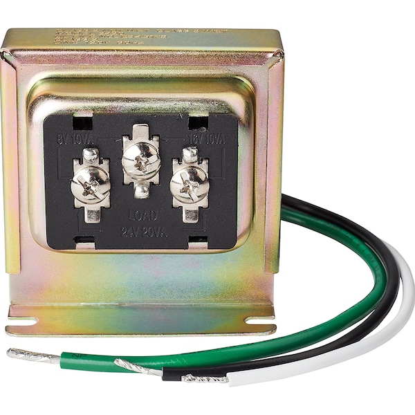 Newhouse Hardware Wired TriVolt Doorbell Transformer 8vac/10VA, 16vac/10VA or 24vac/20VA - 3TRAN