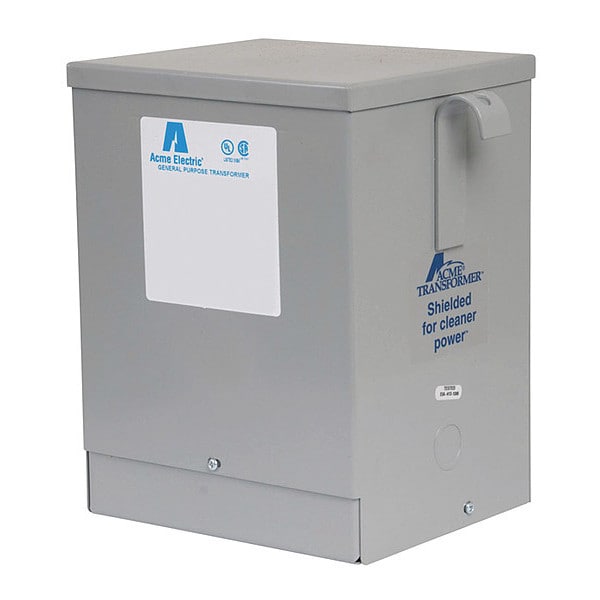 Acme Electric Low Voltage Distribution Transformer, 5 kVA, NEMA 3R, 115°C, 120/240V AC - TF279263S