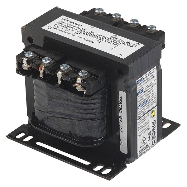 Square D Control Transformer, 100 VA, Not Rated, 24V, 120/240/208V - 9070T100Q8523