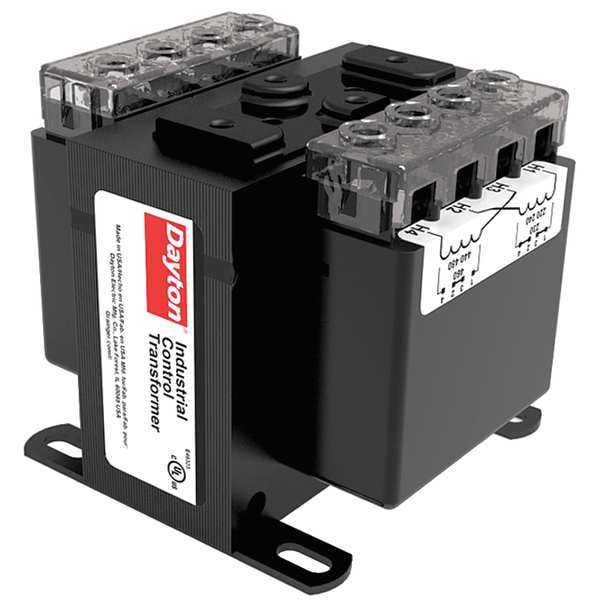 Dayton Control Transformer, 75 VA, 55°C, 12/24V AC, 120V AC - 31EH94