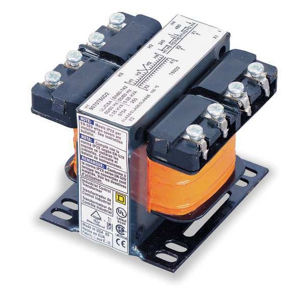 Square D Control Transformer, 1 kVA, Not Rated, 115°C, 24V AC, 120/240V AC - 9070T1000D23