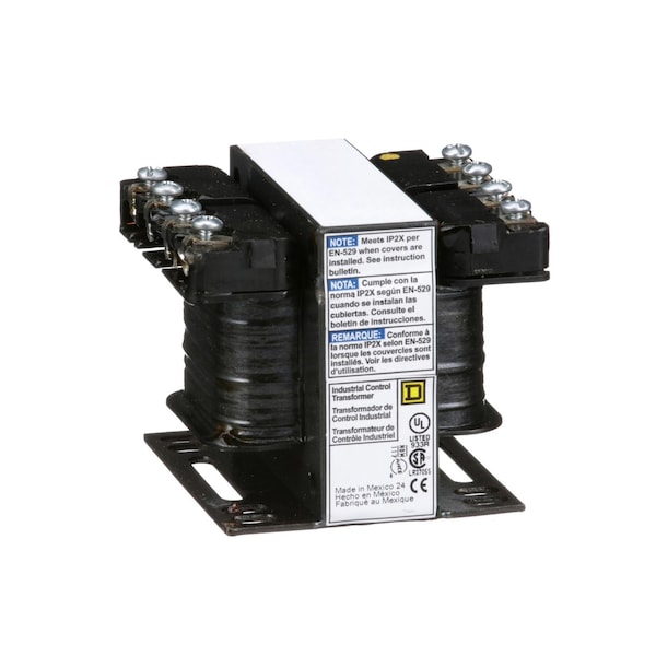 Square D Control Transformer, 50 VA, Not Rated, 55°C, 12/24V, 120/240V AC - 9070T50D54