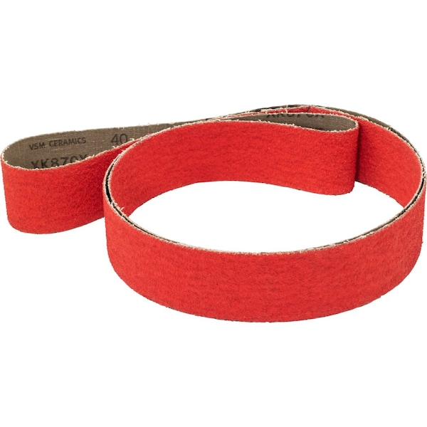 Pferd Abrasive Benchstand Belt, 72''x2, 40 Grit, Ceramic CO-COOL - 49602