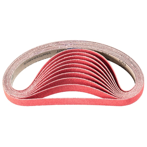 Cinturón recubierto Pferd, Co-Cool, 3/4"x18", 80 Grit, Recubierto, 3/4" de ancho, 18" de largo, Óxido de Cerámica - 49563