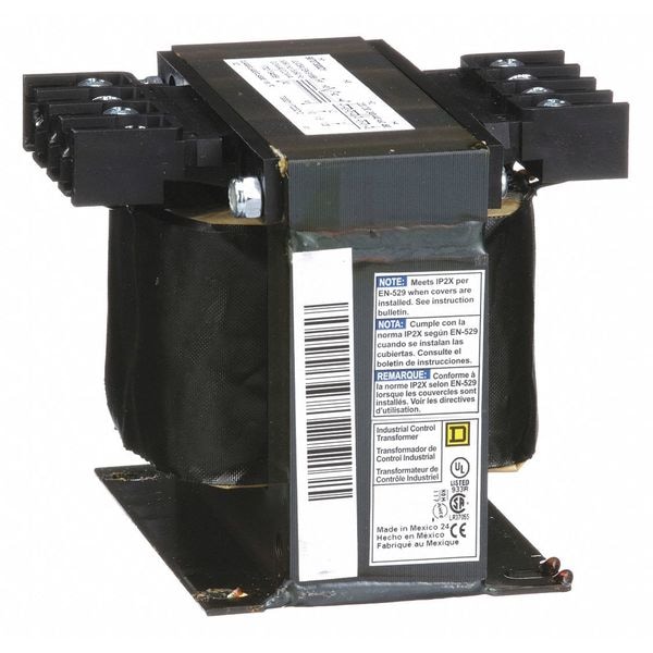 Square D Control Transformer, 300 VA, Not Rated, 80°C, 120V AC, 240/480V AC - 9070T300D1