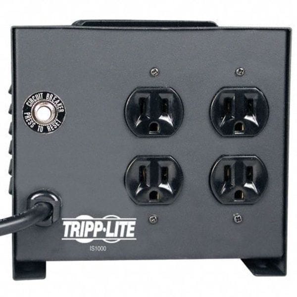 Tripp Lite Isolation Transformer, 1 kVA, Not Rated, 120V AC, 120V AC - IS-1000