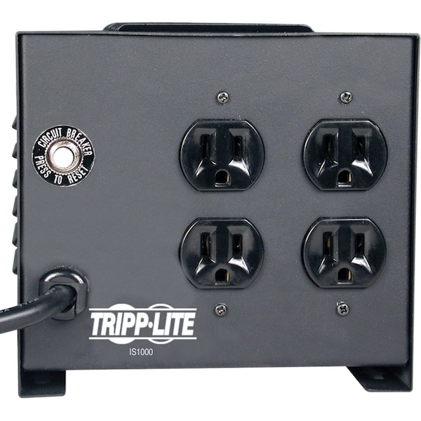 Tripp Lite Isolation Transformer, 1 kVA, Not Rated, 120V AC, 120V AC - IS-1000