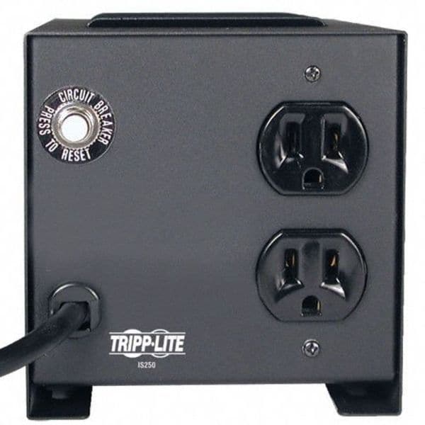 Tripp Lite Isolation Transformer, 250 VA, Not Rated, 120V AC, 120V AC - IS-250