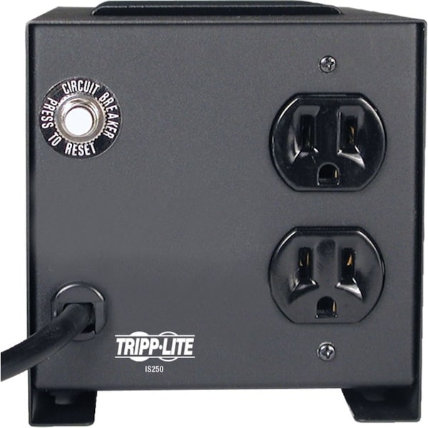Tripp Lite Isolation Transformer, 250 VA, Not Rated, 120V AC, 120V AC - IS-250