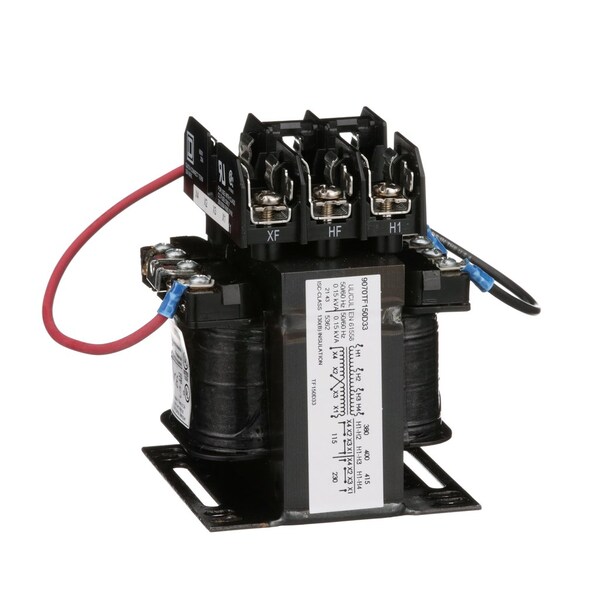 Square D Control Transformer, 150 VA, Not Rated, 55°C, 115/230V AC, 380/400/415V - 9070TF150D33