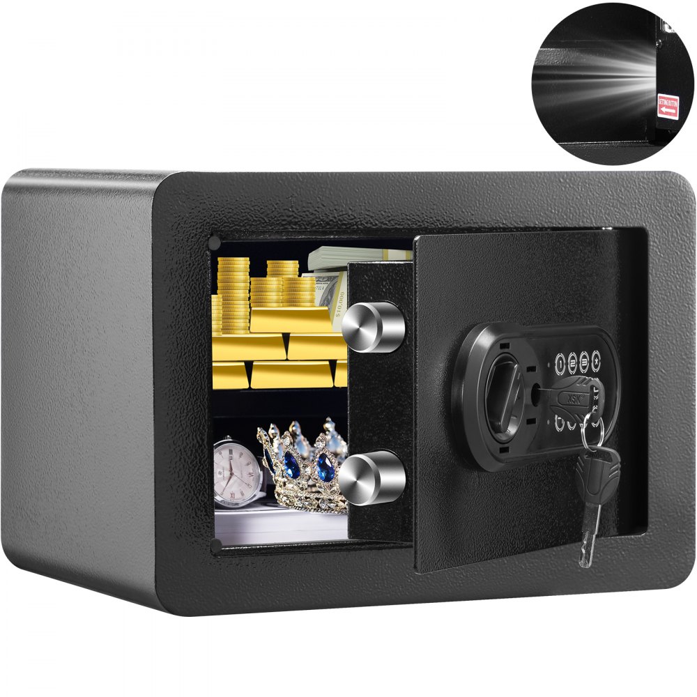 VEVOR Safe 0.5 Cubic Feet Home Safe Steel for Cash Gold 13.8 x 9.8 x 9.8 inch - WSBXJHSWSLF05IINNV0