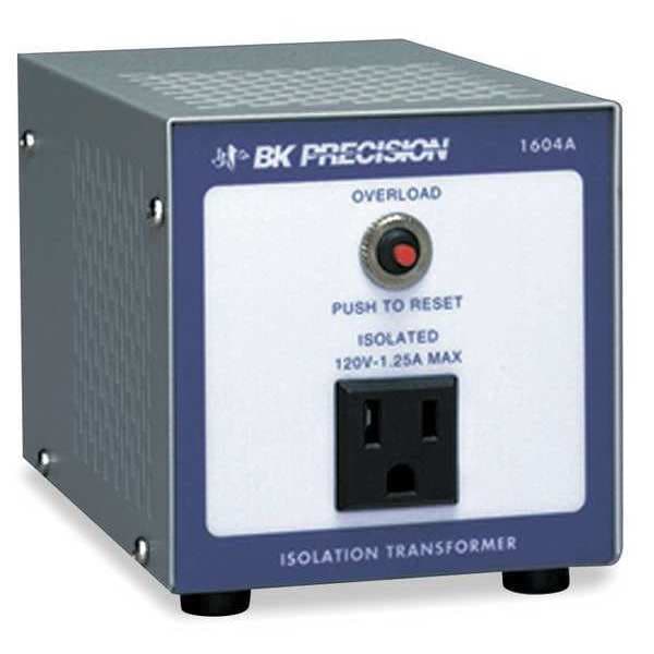 B&K Precision Isolation Transformer, 150 VA, Not Rated, 117 to 124V AC, 120V AC - 1604A