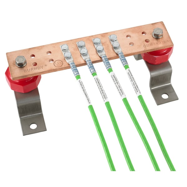 Hubbell Premise Wiring Grounding Busbar, TMGB, Copper - HBBB14416H