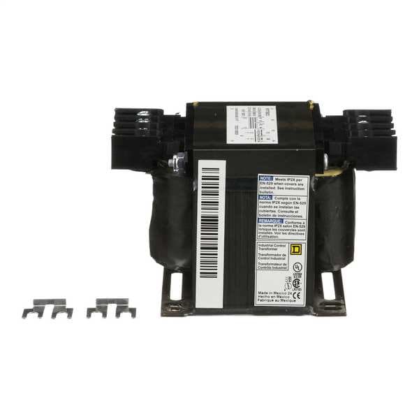 Square D Control Transformer, 250 VA, Not Rated, 80°C, 24V AC, 120/240V AC - 9070T250D23