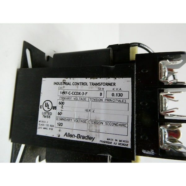 Allen Bradley Voltage Transformer, 130 VA, 120V, 600V - 1497-N17PK 1497-C-CCDX-3-F