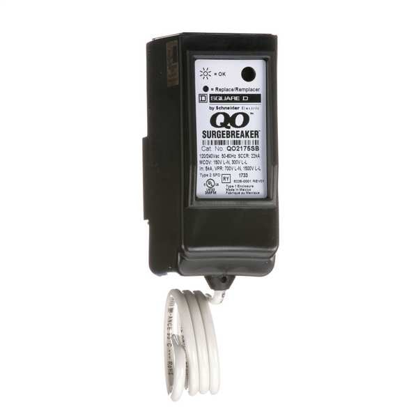Square D Surge Protection Device, 1 Phase, 120/240V AC, 2 Poles, 3 Wires - QO2175SB