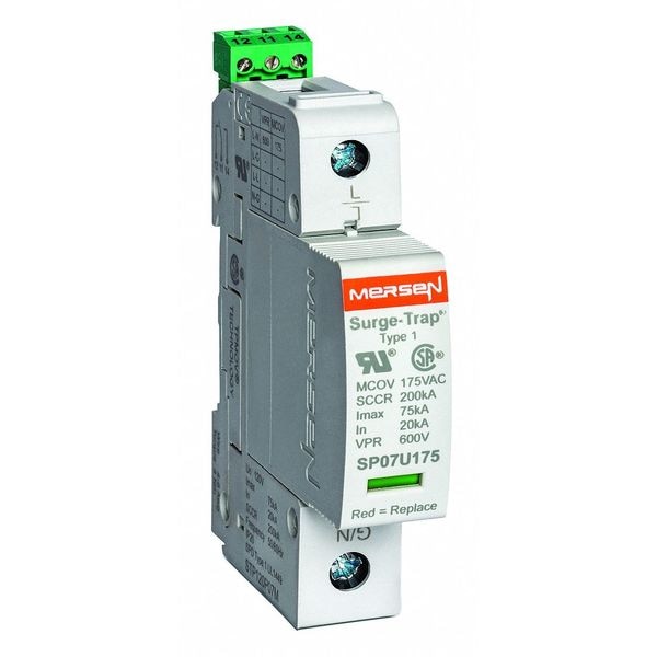 Mersen Surge Protection Device, 1 Phase, 120V AC, 1 Poles, 2 Wires - STP120P07