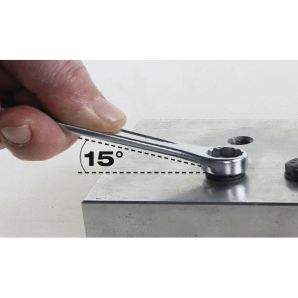 Llave combinada de 12 puntos, con offset de 15 grados, Serie Beta 42, 12 mm - 000421012
