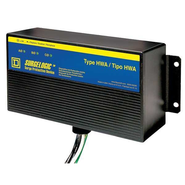 Square D Surge Protection Device, 3 Phase, 120/208V AC, 2 Poles, 4 Wires, 100kA - TVS2HWA10X
