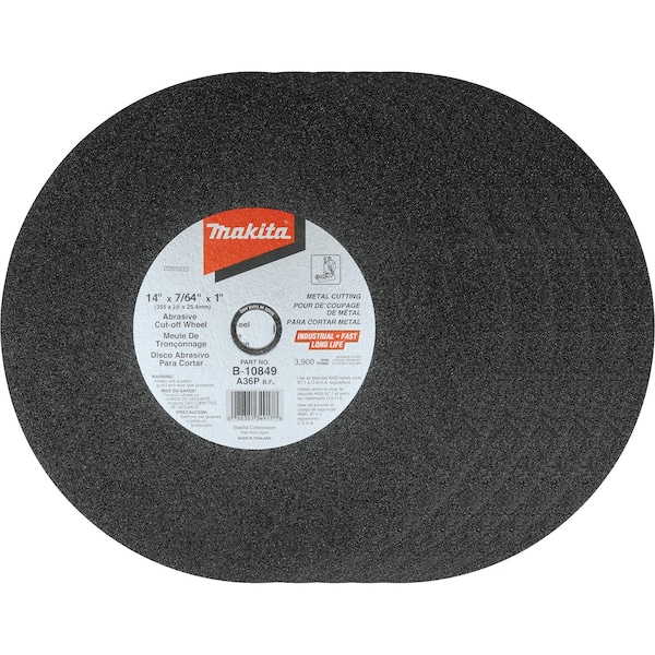 Makita RUEDA DE CORTE 14" x 1" x 1/8"  5/pq - MPB-10849-5