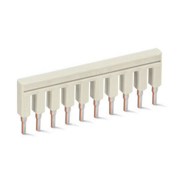 Wago PUSH-IN TYPE JUMPER BARS, 10 WAY GREY INSULATED,  - 394206