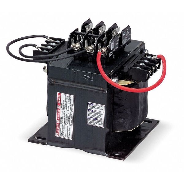 Square D Control Transformer, 200 VA, Not Rated, 80°C, 120V AC, 240/480V AC - 9070TF200D1