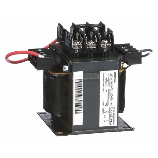 Square D Control Transformer, 500 VA, Not Rated, 115°C, 120V AC, 240/480V AC - 9070TF500D1
