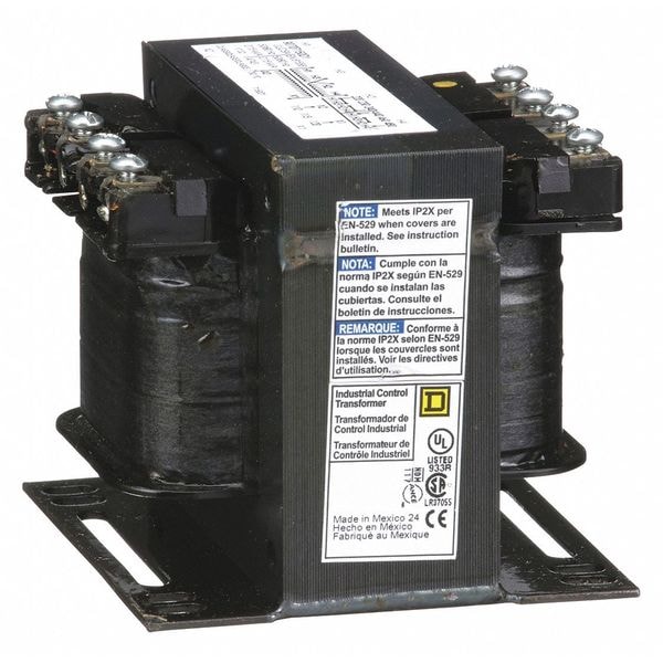 Square D Control Transformer, 150 VA, Not Rated, 55°C, 120V AC, 240/480V AC - 9070T150D1