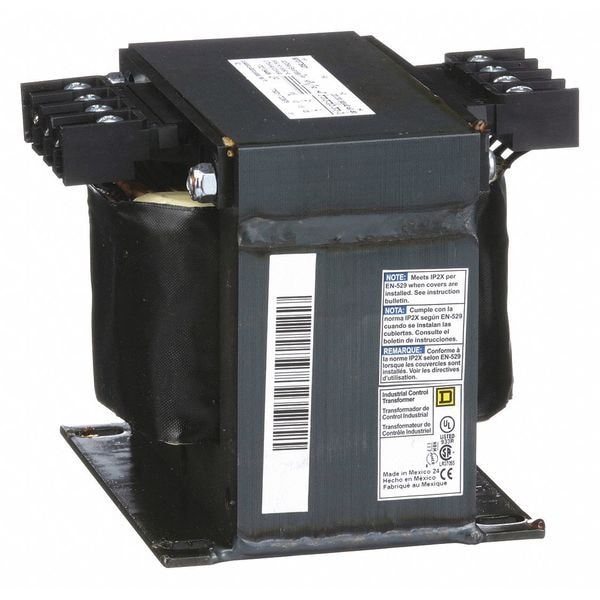 Square D Control Transformer, 750 VA, Not Rated, 115°C, 120V AC, 240/480V AC - 9070T750D1