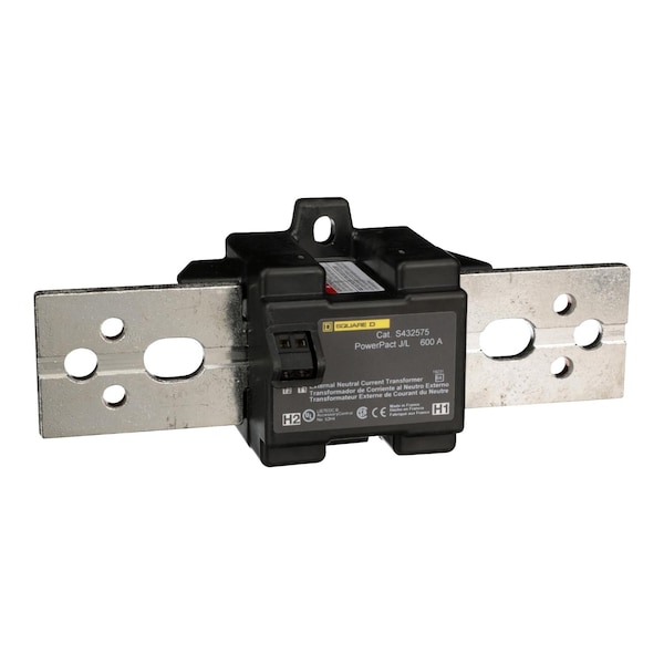 Square D Circuit breaker accessory, PowerPacT L, MicroLogic, external neutral current transformer, ENCT, 400A to 600A - S432575