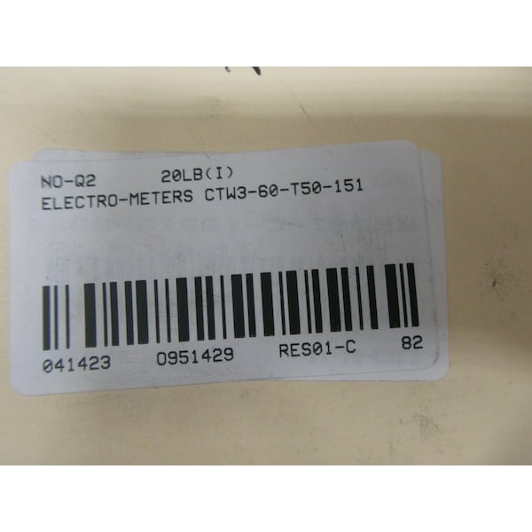 Electro-Meters Current Transformer, 0 to 150A, 0 to 5A - CTW3-60-T50-151