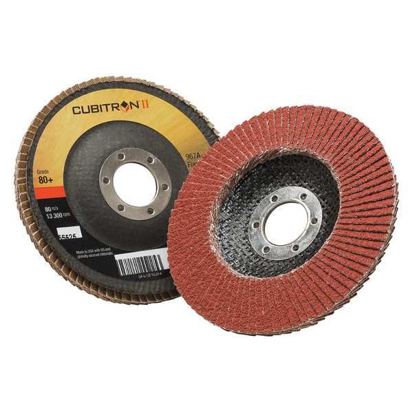 Disco Flap 3M Cubitron, T29, 4-1/2 pulg. x 7/8 pulg., 80 - 7000148189