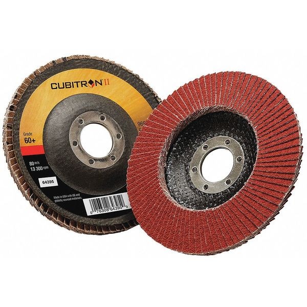 Disco de aletas Cubitron de 3M, Tipo 29, 4-1/2" de diámetro, 60 granos - 7100104921