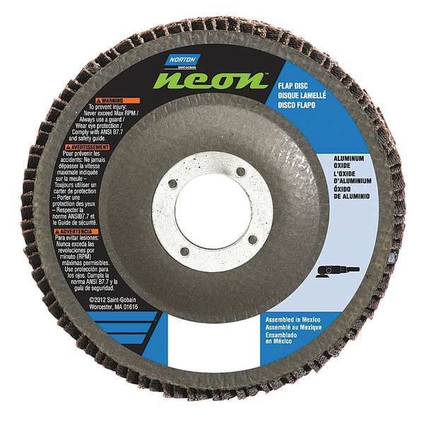 Disco de láminas Norton Abrasives, 4 1/2 pulgadas x 120 granos, 5/8-11 - 66623399174