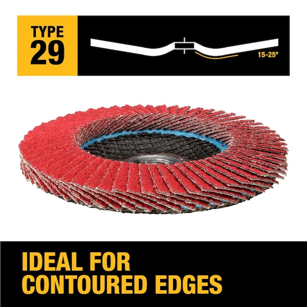Disco de láminas Dewalt 4-1/2" x 5/8"-11 40G T29 XP CER FLAP DISC - DWA8280H