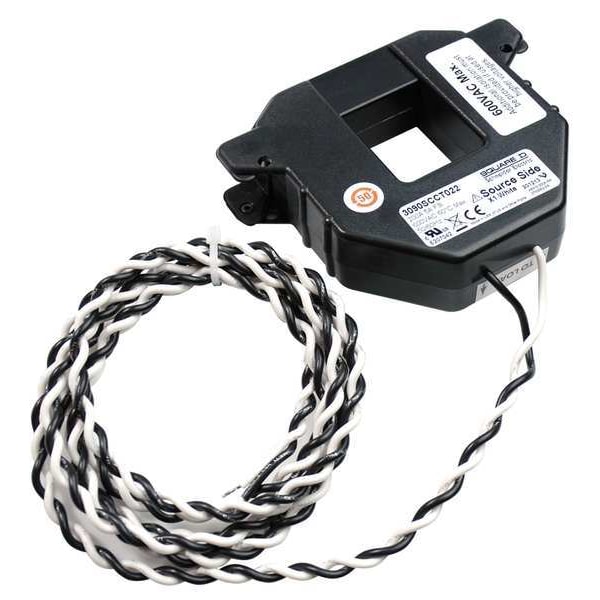 Square D Split Core Current Transformer, 0 to 200A, 0 to 5A, 6 ft 18 AWG Leads - 3090SCCT022