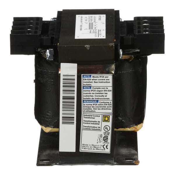 Square D Control Transformer, 250 VA, Not Rated, 80°C, 120V AC, 208/240/480V AC - 9070T250D20