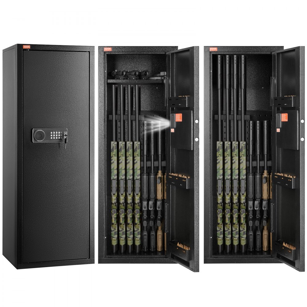 VEVOR 6-8 Rifles Gun Safe, Rifle Safe with Lock & Digital Keypad, Quick Access Tall Gun Storage Cabinet with Removable Shelf, Rifle Cabinet for Home Rifle and Shotguns - JXSQJPZS8Z002XKG0V9