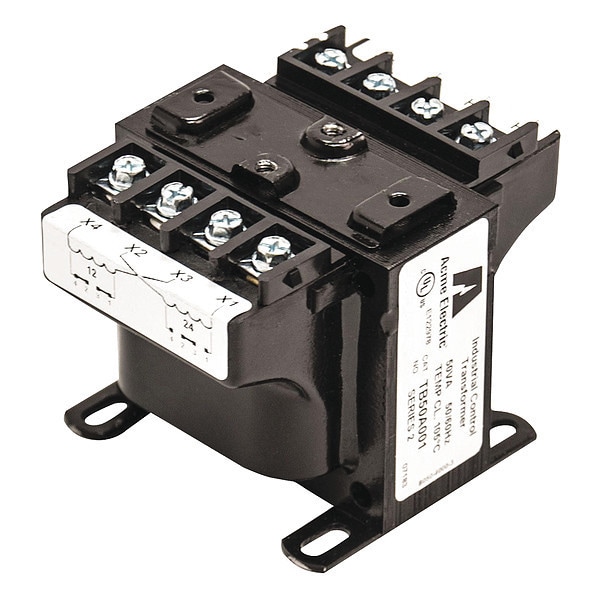 Acme Electric Control Transformer, 100 VA, Not Rated, 24V AC, 240/480V AC - TB100N013F4
