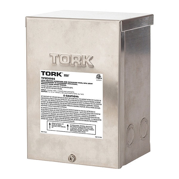 Tork Pool Light Transformer, NEMA 3R, 12/13/14V AC, 120V AC - TPX300S