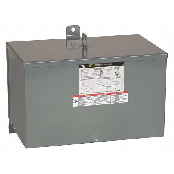 Square D General Purpose Transformer, 6 kVA, NEMA 3R, 115°C, 240V AC, 480V AC - 6T5F