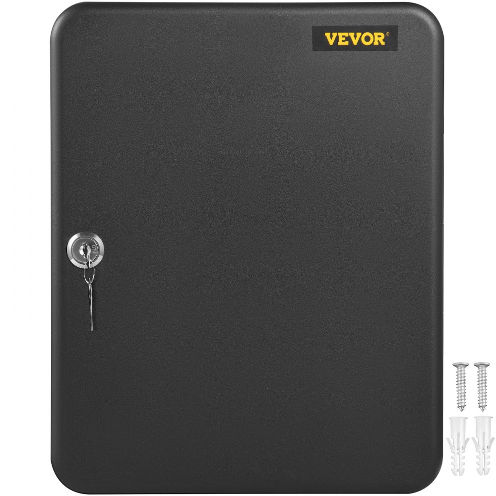 VEVOR Key Cabinet, Key Lock Cabinet Steel, Q235 Steel Key Storage, Wall Mounted Key Storage Box, Black Key Box Organizer for School, Office, Hotel, Bank (120 positions) - WYCJPTSX100000QXUV0