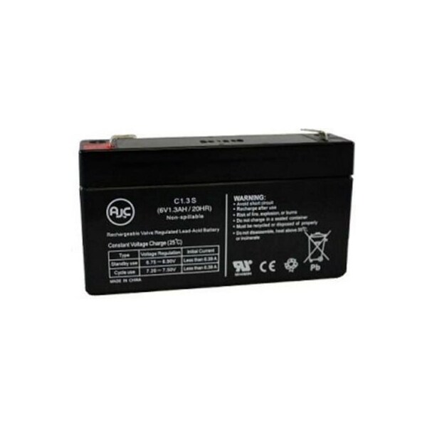 Battery Clerk UPS Battery, UPS, 6V DC, 1.3 Ah, Cabling, F1 Terminal - GE-60914