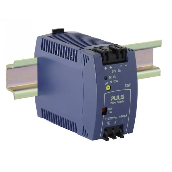 Puls DIN rail power supplies for 1-phase system, 24 V, 3 A, NEC Class 2 - ML70.100