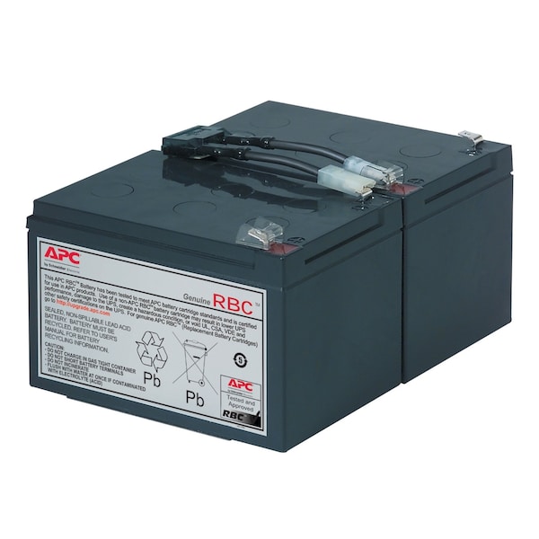 Apc UPS Battery, Mfr. No. SMT1000, 24V DC, 11 Ah, Detachable Cable - RBC6